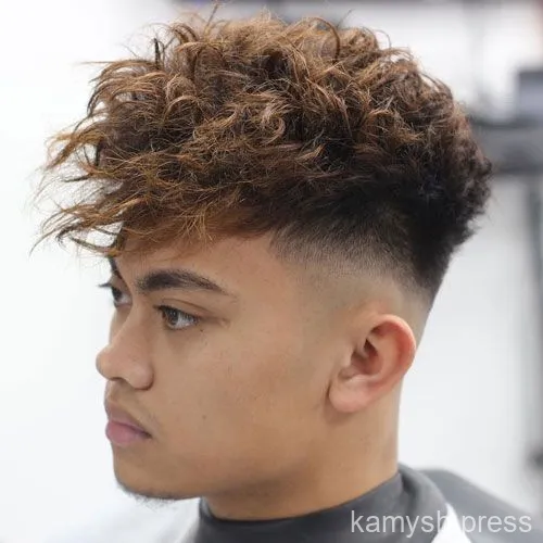 9. Небрежный фейд с чёлкой