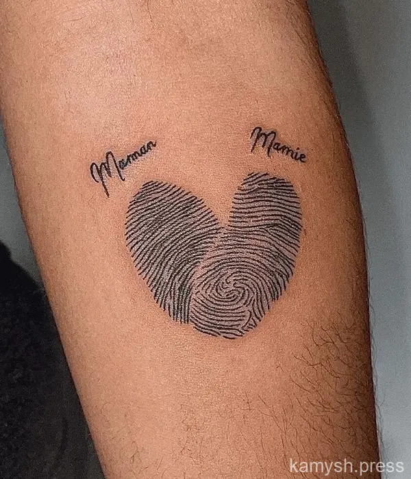64. Сердце из отпечатков пальцев