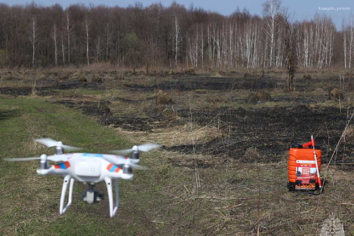 Под Тулой дрон засек поджигательницу травы