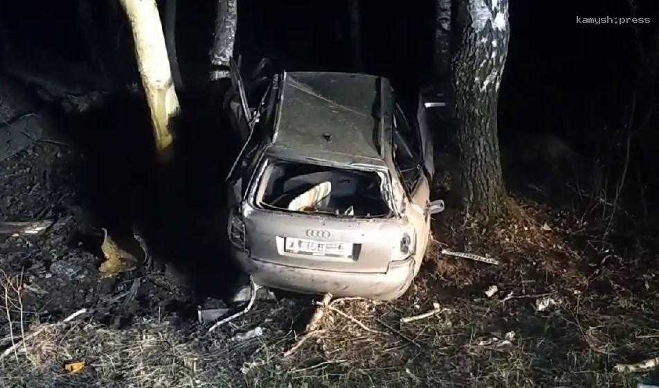 Под Нижним Новгородом иномарка слетела с дороги и врезалась в дерево
