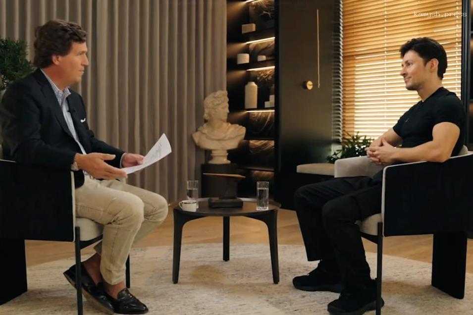 Американский журналист Такер Карлсон опубликовал интервью с основателем Telegram