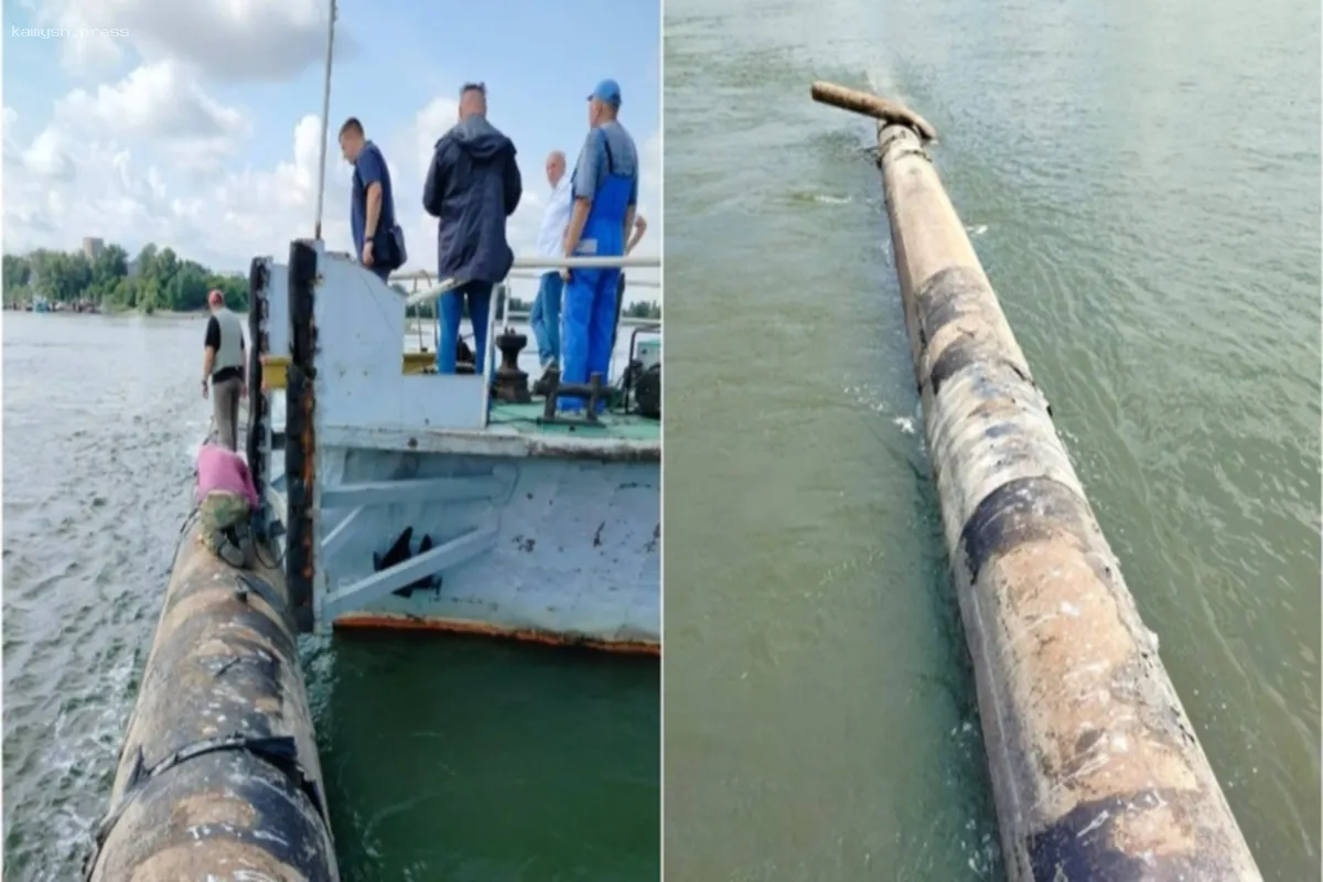 В Новосибирске предупредили водителей судов о всплытии части дюкера на поверхность в Оби