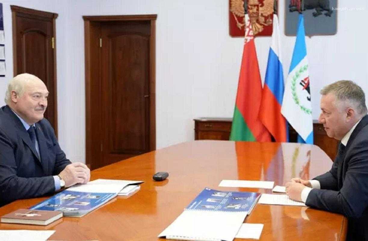 Президент Белоруссии провел рабочую встречу с губернатором Иркутской области по вопросам экономического сотрудничества