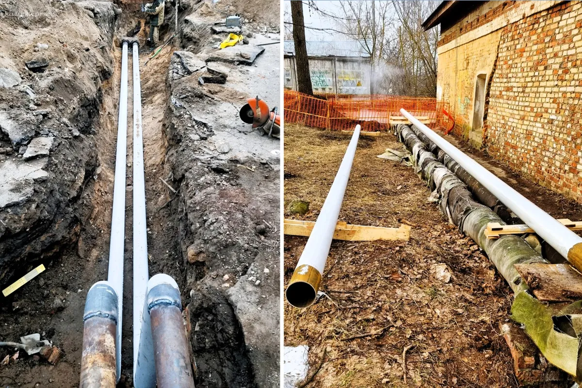 В Красноармейске городского округа Пушкинский отремонтировали участок теплотрассы