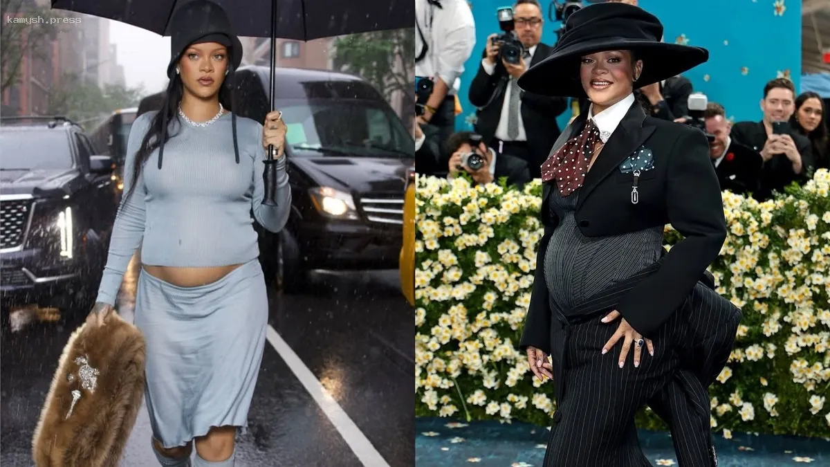 Беременная Рианна прогулялась с сумкой в форме багета от Fendi