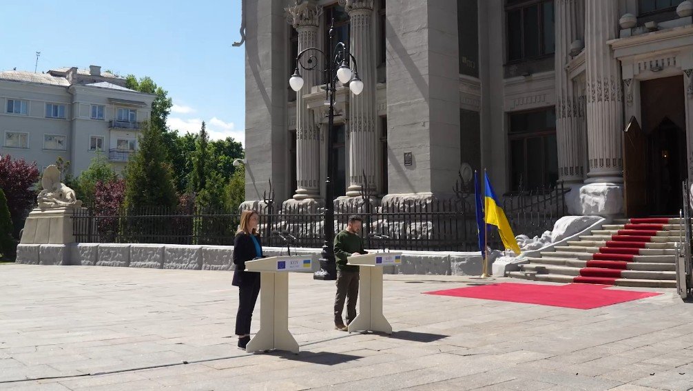 Заявление Зеленского совместно с Роберто Метсолои, президентом Европейского парламента